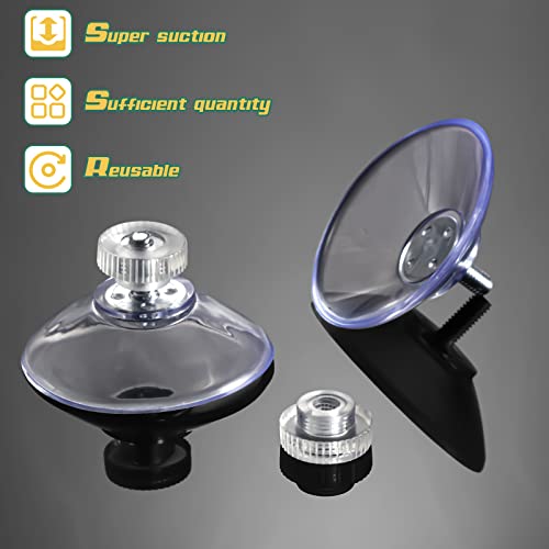 20 Pcs Adhesive Suction Cups Bulk with Screws Nut Plastic Sucker Pad 40 mm Clear PVC Sucker Pad Strong Adhesive Suction Hook Holder for Window Car Glass Shade Cloth Glass Bathroom Wall Door