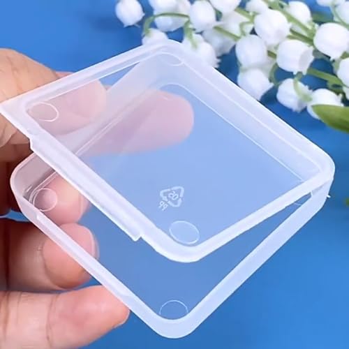 Square Clear Craft Supply Case (2.13 x 2.13 x 0.47 Inches), 12 Pack Plastic Storage Containers with Lids, Square Bead Organizers for Beads, Earplugs, Pins, Small Items etc - size: 2.13 x 2.13 x 0.47 Inch