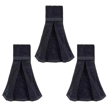 Qchengsan Football Towel Quarterback,Cotton Football Towel Youth,Softball Football Field Hand Towels,Sports Sweat Towels for Gym,Golf, Yoga,Football Accessories Gifts - color: Black/3 Pack