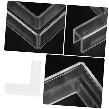 Garneck 10pcs Plastic Glass Clamps for Aquariums and Showcases Shaped Fixing Clip for Glass Panels Easy Installation and Support for Displays