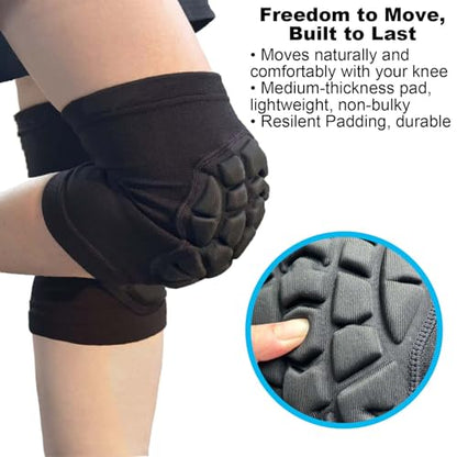 Knee Pads for Wrestling Men Women - Lightweight & Elastic Sleeves, Black L - size: Large