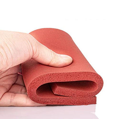 1pcs Red Silicone Foam Board, Super Soft Sponge Foam Board High Temperature Resistant Pad, Pressing Mat Laminating Machine Silicone Pad(500 x 500 x 3mm) - size: 500 x 500 x 3mm