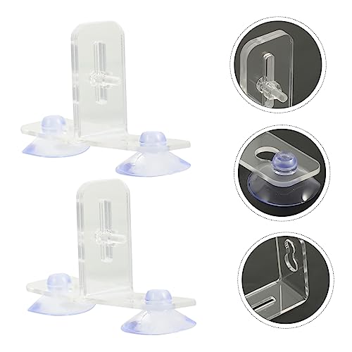 4sets Aquarium Divider Clips Transparent Fish Tank Partition Board for Easy Separation and Secure Living Environment for Pet Fish