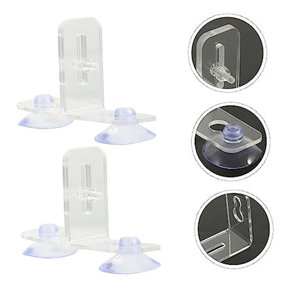 4sets Aquarium Divider Clips Transparent Fish Tank Partition Board for Easy Separation and Secure Living Environment for Pet Fish