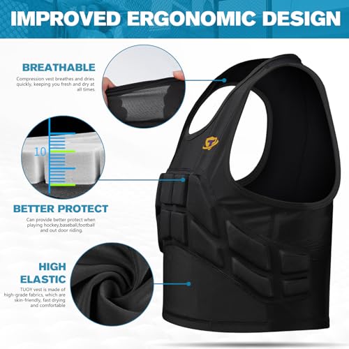 Women Padded Compression Vest, Impact Vest for Women, Chest Breast Rib Protection Vest for Sports, Karate, Football, Basketball - size: Medium, style: Impact Padded Vest
