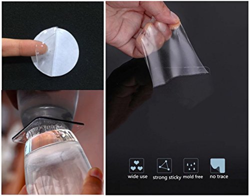 4 Mounting Tabs 2.36 Inches Double Sided Clear Acrylic Adhesive Disk Round Tough Sticky Tape Perfect for Decorations, Dashboard Toys, Windshield, GPS, Tiles, Wall Pictures - size: 2.36 Inches Diameter