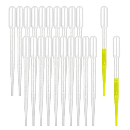 200PCS 3ml Disposable Plastic Transfer Pipettes, Calibrated Dropper Suitable for Science Laboratory, DIY Art - size: 3 ML