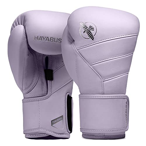 Hayabusa T3 Kanpeki Leather Boxing Gloves | Sparring and Training, Muay Thai, Heavy Bag Work, Premium Comfort, Wrist Support, 12oz 14oz 16oz, Men and Women - color: Wisteria Purple, size: 14oz