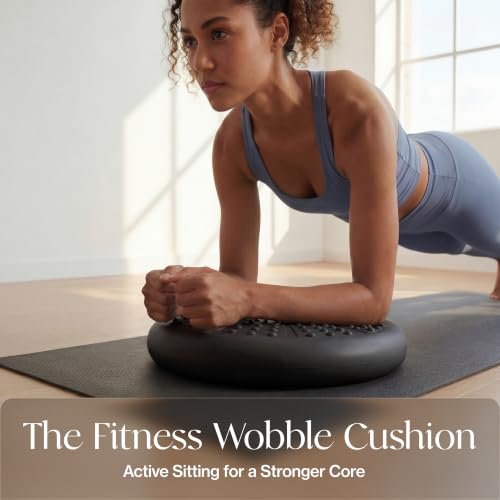 Tumaz Wobble Cushion Wiggle Seat Core Balance Disc with Pump - color: 13. Black