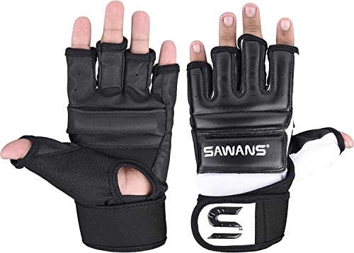 SAWANS Punch Bag Boxing Gloves Karate Mitts MMA Body Combat Taekwondo Training Martial Art Fighting Grappling Muay Thai - size: Small
