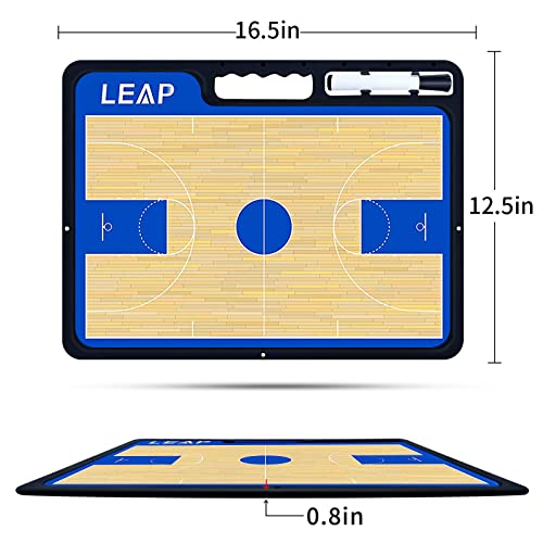 Coach Board Premium Tactical Clipboard Two Sides with Full & Half Court Dry Erase Marker Board for Basketball, Baseball, Soccer, Football, Hockey - color: Basketball Board