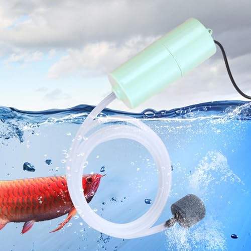 5V Water Pump | Mute Aquarium Pump with Uniform Air Bubble - 5V USB Water Small Oxygenator for Small Fish Farming Fish Tank - color: Green
