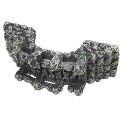 Resin Fish Tank Arch Bridge Aquarium Decor Small Miniature Landscaping Ornament for Aquatic Pets and Turtle Basking Platform
