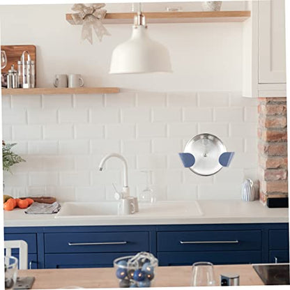 Alipis 5 Pair Blue Abs Frosted Kitchen Lid Holder Seamless Adhesive Pot Lid Storage Rack with Hook and Stand Function Non Deformable Multifunctional Organizer for Pots Trays and Kitchen