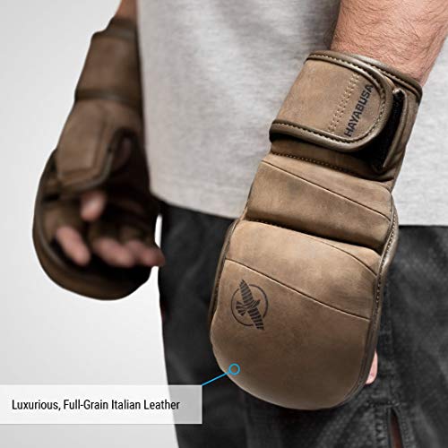 Hayabusa T3 LX Leather MMA Sparring Gloves | Boxing Fight Training, Muay Thai Kickboxing, Heavy Bag Work, Wrist Support, Padded Knuckle, 7oz, Men and Women - size: Small