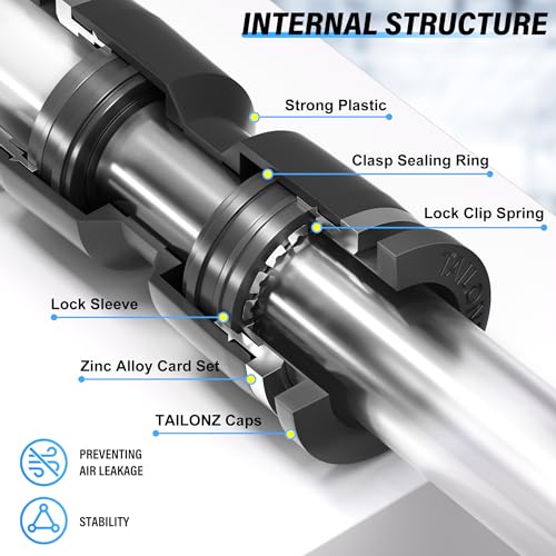 TAILONZ PNEUMATIC Male Elbow 5/16 Inch Tube OD x 3/8 Inch NPT Thread 90 Push to Connect Fittings PL-5/16-N3 (Pack of 10) - size: 5/16''OD 3/8''MNPT