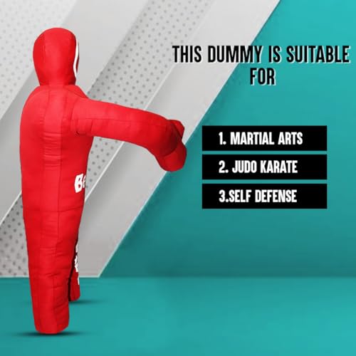 Bestzo Kids MMA Grappling Dummy - Unfilled Canvas Wrestling & BJJ Training Bag for Judo, Karate & Self Defense (48-Inch)