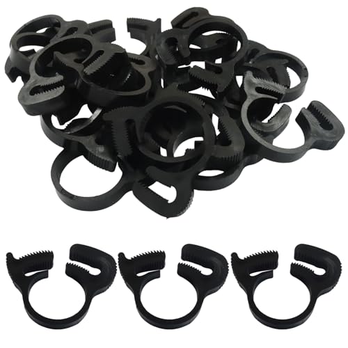 Murtenze 20 Pack Double Gripping Nylon Hose Clamps, Adjustable Plastic Snap Grip Hose Clamps for Connecting Fastening Pipes (18.8-20.6mm (3/4inch)) - size: 18.8-20.6mm (3/4inch)-20Pcs