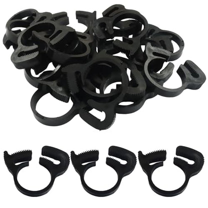 Murtenze 20 Pack Double Gripping Nylon Hose Clamps, Adjustable Plastic Snap Grip Hose Clamps for Connecting Fastening Pipes (18.8-20.6mm (3/4inch)) - size: 18.8-20.6mm (3/4inch)-20Pcs
