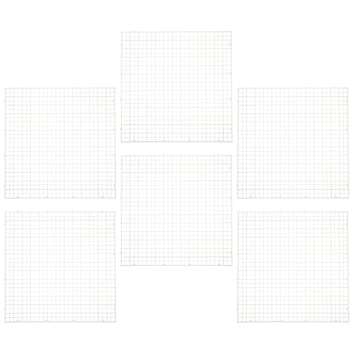 KALLORY 6 Pcs Aquarium Tank Dividers White 30x30cm Fish Tank Isolation Boards Grid Plates Bottom Filter for Aquarium Separation and Fish Habitat Management