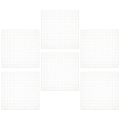 KALLORY 6 Pcs Aquarium Tank Dividers White 30x30cm Fish Tank Isolation Boards Grid Plates Bottom Filter for Aquarium Separation and Fish Habitat Management