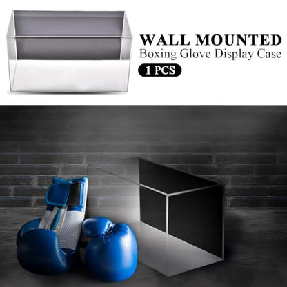 G-PLUS Boxing Glove Display Case Baseball Mitt UV-Protected Display Case Wall Mount Horizontal Show Case Acrylic(Not Suitable for Vertical Hanging)