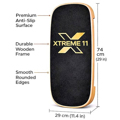 Wooden Balance Board Trainer for Adults – Core Strength & Stability Trainer for Surf, Skateboard & Snowboard Training – Non-Slip Balance Board for Home Gym Fitness