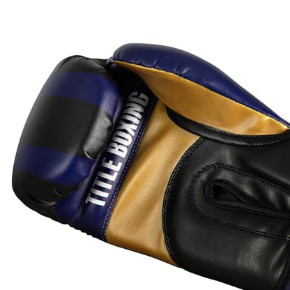 Title Boxing World Bag Boxing Gloves - color: Purple/Black/Gold, size: 12 oz