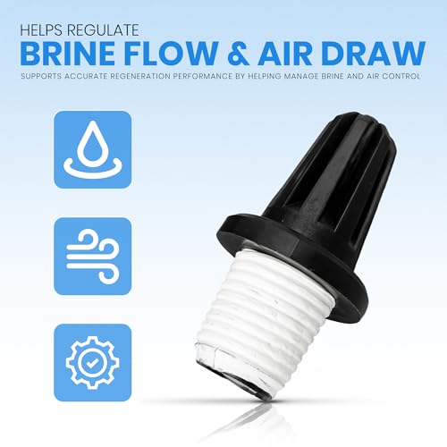 Fleck OEM 62116 Air Check Assembly for 2510 AIO Valves – Brine Line Check Valve Replacement, Plastic Air/Brine Control Component for Water Softener Systems