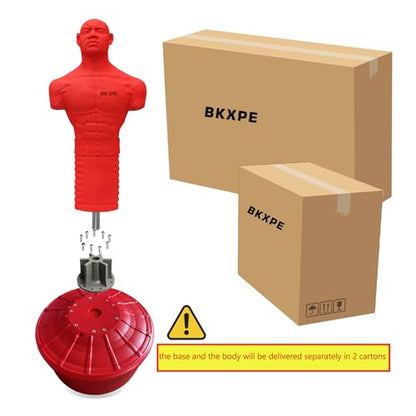 Heavy Duty Punching Bag Stand, Free Standing Boxing Dummy for Home Gym - color: RED-2