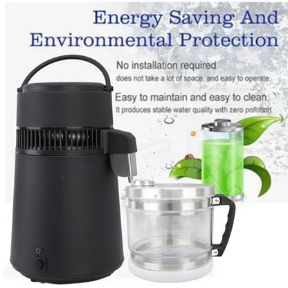 4L 1 Gallon Water Distiller Replacement Glass Carafe, Home Beauty Water Distiller Glass Jar Collection Bottle, Distilled Water Container for Majority