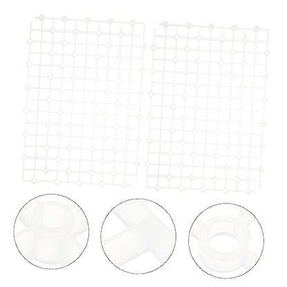 2pcs Aquarium Dividers Wear-Resistant Plate for Fish Tank Design Bottom for Gravel and Landscaping - color: White