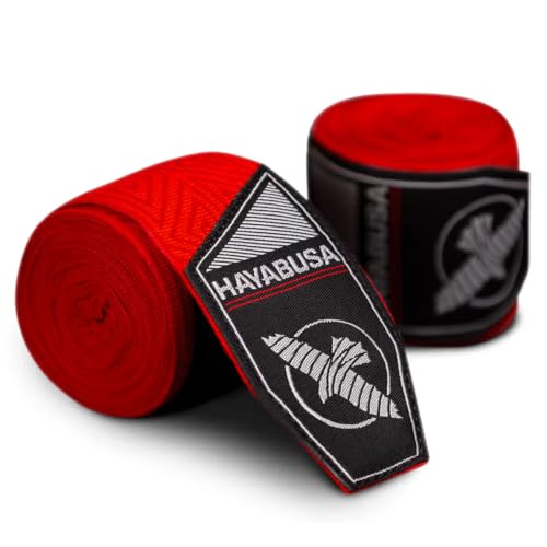 Hayabusa 4.0 Perfect Stretch Boxing Hand Wraps - color: Red Maze, size: 180"