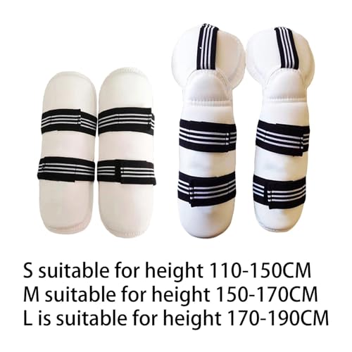 kowaku Taekwondo Guard Protective Gear Elastic Strap Protector Protection Padded Guard for Training Karate MMA Grappling Sanda - color: Leg and Arm Guards L
