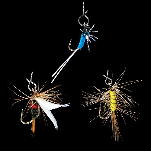 Dr.Fish 50 Pack Fly Fishing Snap 3 Sizes Stainless Steel Quick Change Lure Clip for Fishing Flies, Trout Fishing - size: M(0.3")-50 Pack