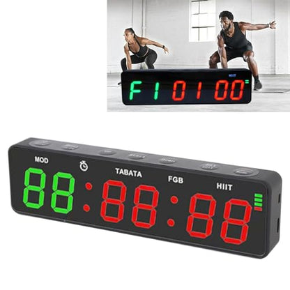 Diyeeni Gym Timer, 15 Inch Digital Wall Clock with Remote Control, Countdown Stopwatch Interval Timer for Workout Training Home Gym Boxing Fitness