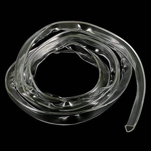 uxcell U Channel Edge Trim, 4.9ft Length Soft Rubber Guard Seal Strip Edge Protector Fit for 14-15mm Edge, (15/32" W x 3/4" H) Clear - size: 15/32"x 3/4"x 4.9ft