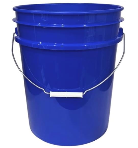 5 Gallon Food Grade Reflex Blue Bucket with Screw on Lid- Pack of 3- Made in USA
