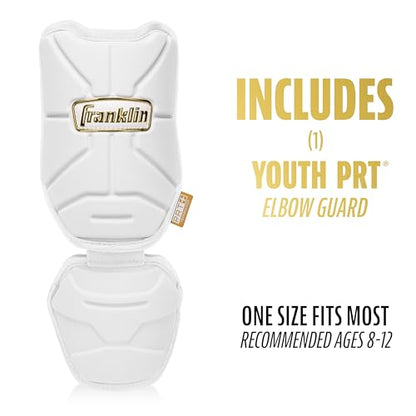 Franklin Sports PRT Baseball + Softball Elbow Guard - color: White/Gold, size: Youth
