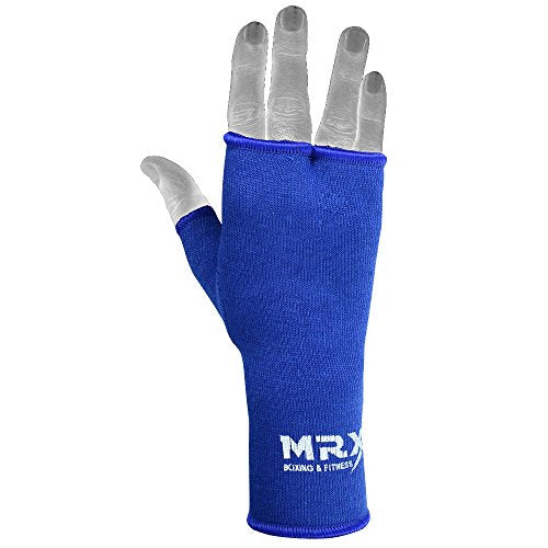 MRX Muay Thai Boxing Inner Gloves Protective Hand Wrap - color: Blue, size: X-Large