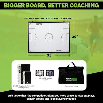 SCOPRO Tactical Coaching Board Kit for Sports, Black/USA - color: Black/Usa