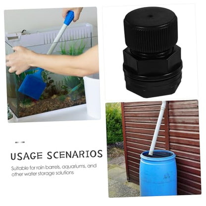 Cabilock PVC Tank Adapter for Barrels Threaded Water Tank Connector Hose Fitting for Rain Buckets and Aquariums Leakproof Design for Efficient Water Storage