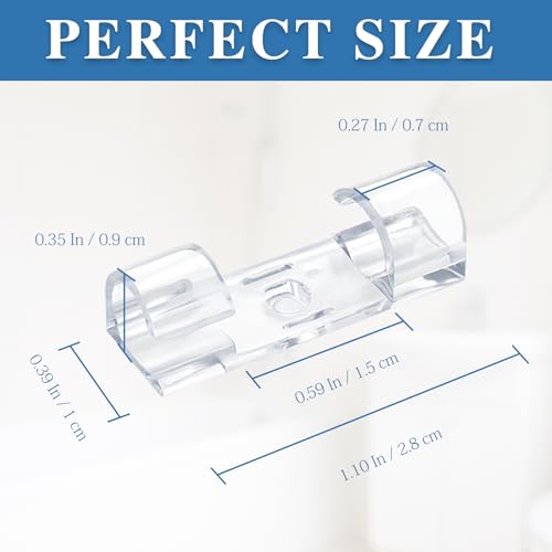 Clear Adhesive Cable Clips – Strong Nylon Wire Holders for Desk, Wall, Car, and Light Cord Management (60-Pack, Indoor/Outdoor Use)