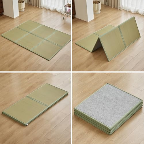 Natural Rush Grass Floor Tatami Mat,Queen, 79" x 59" x 0.5" - size: Queen (79" x 59")