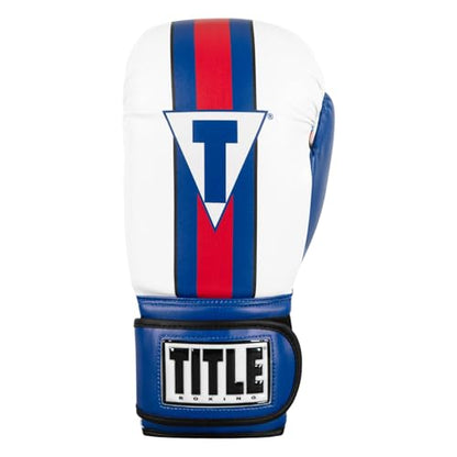 Title Boxing World Bag Boxing Gloves - color: Blue/White/Red, size: 14 oz