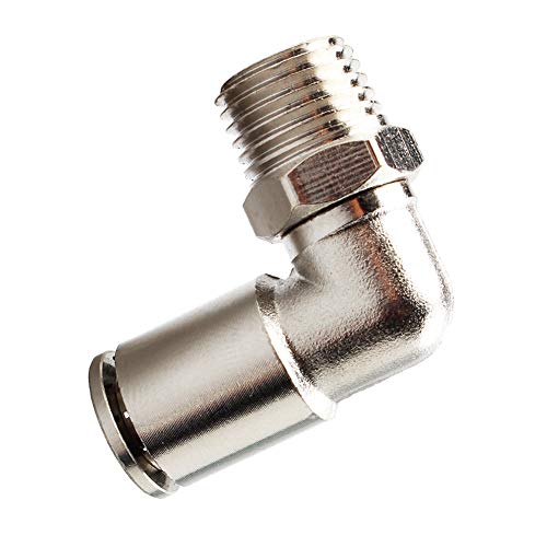 Beduan Brass BPL Push to Connect Air Fittings Elbow 3/8" Tube OD x 1/2" NPT Male 90° Degree Adapter - size: 3/8"Tube OD-1/2"NPT, style: 1Pc