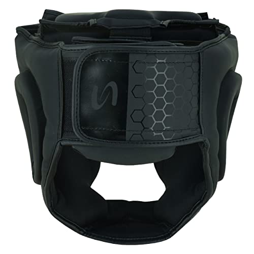 PFG Headgear for Boxing MMA Muay Thai Training - color: Black, size: Small-Medium