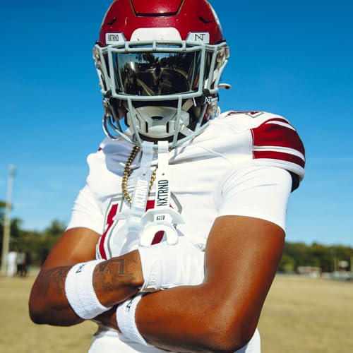 Nxtrnd Two Pro Football Mouth Guard, Permanent Strap, Fits Adult & Youth (Transparent) - color: Transparent Pro