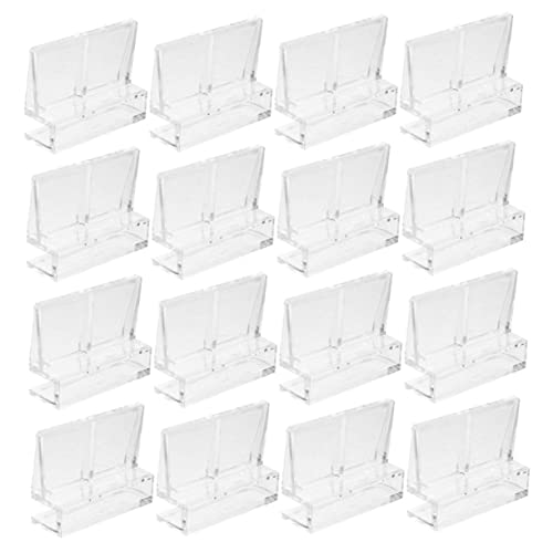 BESPORTBLE 16pcs Acrylic Aquarium Cover Clips Fish Tank Lid Bracket Supports Clips for Fish Tank Cover Easy to Install Aquarium Accessories
