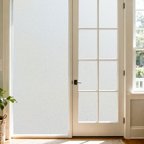 Frosted Glass Window Privacy Film, Embossed White, 17.5"x78.7" - color: Frosted, size: 17.52"x78.7"